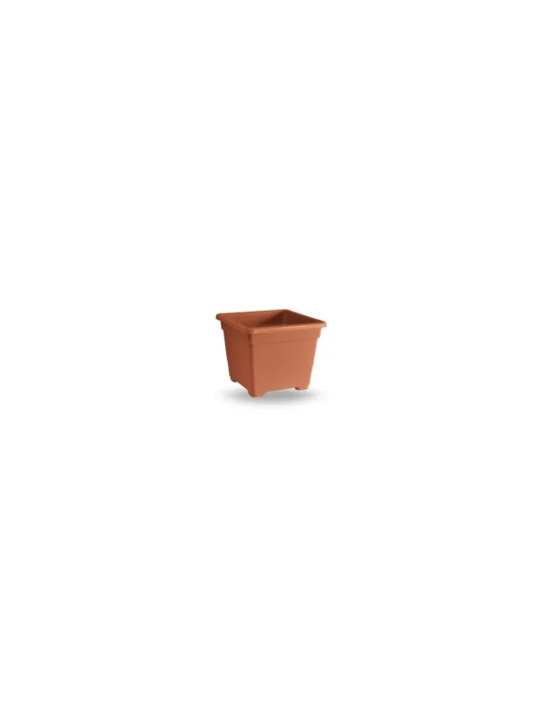 veca vaso quadrato 22cm terracotta