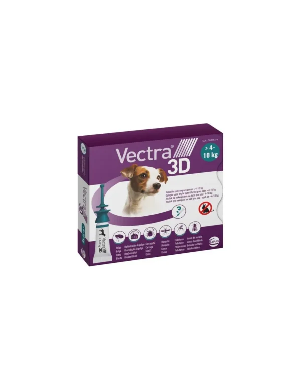 vectra 3d cane 4-10kg 3 pipette