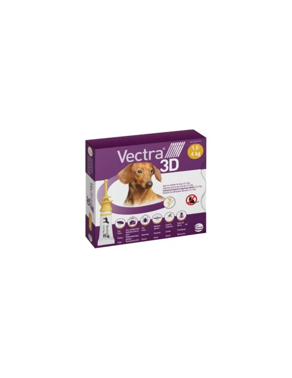 vectra 3d cane 1,5-4kg 3 pipette
